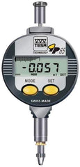 TESA Brown & Sharpe - 0 to 5mm Range, 0.00005 & 0.0005" Graduation, Electronic Drop Indicator - Accurate to 4µ, English & Metric System, LCD Display - Exact Tool & Supply