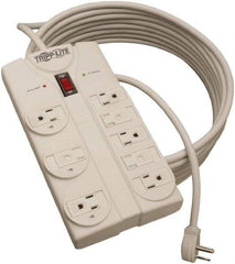 Tripp-Lite - 8 Outlets, 120 VAC15 Amps, 25' Cord, Power Outlet Strip - Floor, Keyhole Mount, 5-15 NEMA Configuration, 1.51" Strip - Exact Tool & Supply