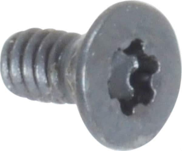 Camcar - #4-40 UNC Torx Plus Drive, 82° Flat Screw - Alloy Steel, Black Oxide Finish, Fully Threaded, 1/4" OAL - Exact Tool & Supply