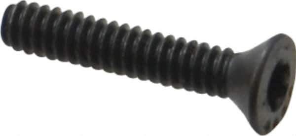 Camcar - #6-32 UNC Torx Plus Drive, 82° Flat Screw - Alloy Steel, Black Oxide Finish, Fully Threaded, 3/4" OAL - Exact Tool & Supply