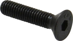 Value Collection - #10-32 UNF Hex Socket Drive, 82° Flat Screw - Alloy Steel, Black Oxide Finish, Fully Threaded, 7/8" OAL - Exact Tool & Supply