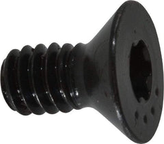 Camcar - 1/4-20 UNC Torx Plus Drive, 82° Flat Screw - Alloy Steel, Black Oxide Finish, Fully Threaded, 1/2" OAL - Exact Tool & Supply