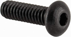 Value Collection - #2-56 UNC Hex Socket Drive, Button Screw - Alloy Steel, Black Oxide Finish, Fully Threaded, 5/16" Length Under Head - Exact Tool & Supply