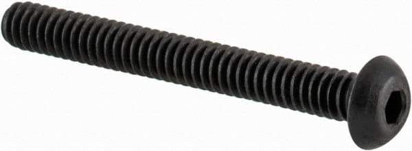 Value Collection - #2-56 UNC Hex Socket Drive, Button Screw - Alloy Steel, Black Oxide Finish, Fully Threaded, 3/4" Length Under Head - Exact Tool & Supply