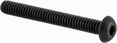 Value Collection - #2-56 UNC Hex Socket Drive, Button Screw - Alloy Steel, Black Oxide Finish, Fully Threaded, 3/4" Length Under Head - Exact Tool & Supply