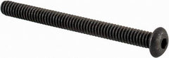 Value Collection - #2-56 UNC Hex Socket Drive, Button Screw - Alloy Steel, Black Oxide Finish, Fully Threaded, 1" Length Under Head - Exact Tool & Supply