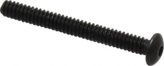 Value Collection - #4-40 UNC Hex Socket Drive, Button Screw - Alloy Steel, Black Oxide Finish, Fully Threaded, 1" Length Under Head - Exact Tool & Supply