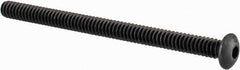 Value Collection - #6-32 UNC Hex Socket Drive, Button Screw - Alloy Steel, Black Oxide Finish, Fully Threaded, 2" Length Under Head - Exact Tool & Supply