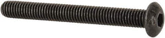 Value Collection - #10-32 UNF Hex Socket Drive, Button Screw - Alloy Steel, Black Oxide Finish, Fully Threaded, 1-3/4" Length Under Head - Exact Tool & Supply