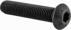 Value Collection - 5/16-24 UNF Hex Socket Drive, Button Screw - Alloy Steel, Black Oxide Finish, Fully Threaded, 1-1/2" Length Under Head - Exact Tool & Supply
