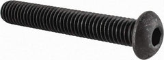 Value Collection - 3/8-16 UNC Hex Socket Drive, Button Screw - Alloy Steel, Black Oxide Finish, Fully Threaded, 2-1/2" Length Under Head - Exact Tool & Supply