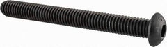 Value Collection - 3/8-16 UNC Hex Socket Drive, Button Screw - Alloy Steel, Black Oxide Finish, Fully Threaded, 3-1/2" Length Under Head - Exact Tool & Supply