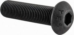 Value Collection - 3/8-24 UNF Hex Socket Drive, Button Screw - Alloy Steel, Black Oxide Finish, Fully Threaded, 1-1/2" Length Under Head - Exact Tool & Supply