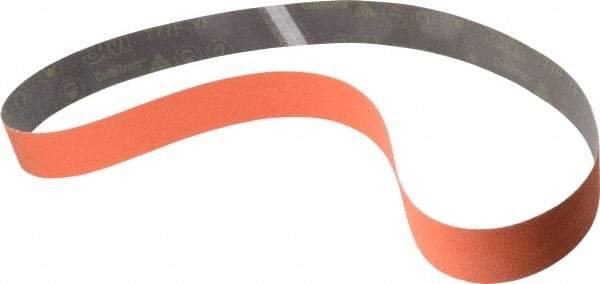 3M - 2" Wide x 60" OAL, 80 Grit, Ceramic Abrasive Belt - Ceramic, Medium, Coated, YF Weighted Cloth Backing, Wet/Dry, Series 777F - Exact Tool & Supply