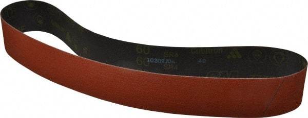 3M - 2-1/2" Wide x 48" OAL, 60 Grit, Ceramic Abrasive Belt - Ceramic, Medium, Coated, YF Weighted Cloth Backing, Wet/Dry, Series 777F - Exact Tool & Supply