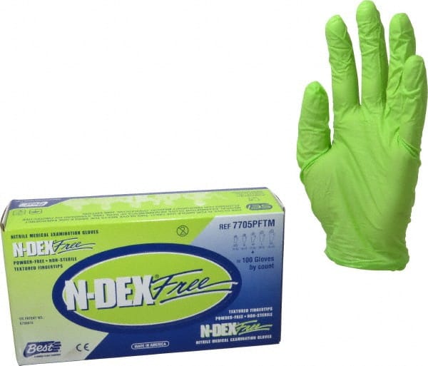 SHOWA - Size M, 4 mil, Food Grade, Powder Free Nitrile Disposable Gloves - Exact Tool & Supply