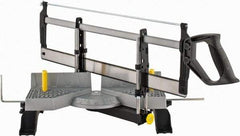 Stanley - 45°, 54°, 60°, 67.5°, 75°, 90° Miter Saw Miter Box & Saw - 14-1/2" Box Width x 27-3/4" Box Length - Exact Tool & Supply