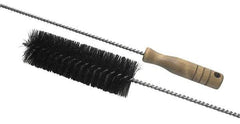 Schaefer Brush - 2" Diam, 6" Bristle Length, Boiler & Furnace Fiber & Hair Brush - Standard Wood Handle, 42" OAL - Exact Tool & Supply