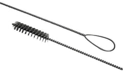 Schaefer Brush - 1" Diam, 4" Bristle Length, Boiler & Furnace Stainless Steel Brush - Wire Loop Handle, 42" OAL - Exact Tool & Supply