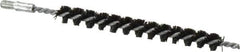 Schaefer Brush - 3" Brush Length, 5/16" Diam, Nylon Single Stem, Single Spiral Condenser Tube Brush - 4-1/2" Long, Nylon, 8-32 Male Connection - Exact Tool & Supply