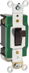 Cooper Wiring Devices - 2 Pole, 120 to 277 VAC, 30 Amp, Industrial Grade, Toggle, Wall and Dimmer Light Switch - Fluorescent - Exact Tool & Supply