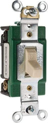 Cooper Wiring Devices - 2 Pole, 120 to 277 VAC, 30 Amp, Industrial Grade, Toggle, Wall and Dimmer Light Switch - Fluorescent - Exact Tool & Supply