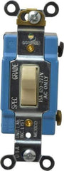 Cooper Wiring Devices - 1 Pole, 120 to 277 Volt, 120 to 277 VAC, 15 Amp, Industrial Grade, Toggle, Wall and Dimmer Light Switch - 1.31 Inch Wide x 3.28 Inch High - Exact Tool & Supply