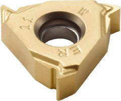 Seco - 16ER External Right Hand 14 Whitworth Laydown Threading Insert - Grade CP500, TiAlN/TiN Coated Carbide, 9.53mm Inscribed Circle - Exact Tool & Supply