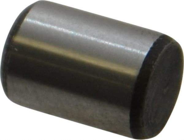 Value Collection - 1/4" Diam x 3/8" Pin Length Alloy Steel Standard Dowel Pin - C 50-58 Hardness, 12,800 Lb Breaking Strength, 1 Beveled & 1 Rounded End - Exact Tool & Supply