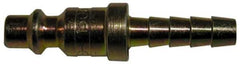 Legris - Hose Barb Industrial Pneumatic Hose Plug For Hose - Plated Steel, 3/8" Body Diam, 5/16" Hose ID - Exact Tool & Supply