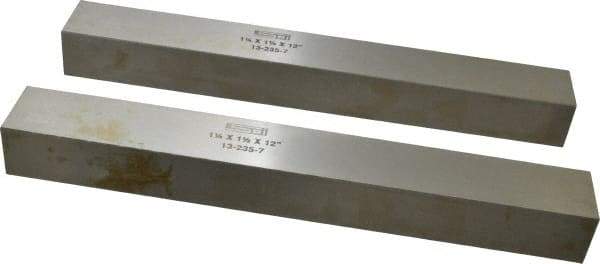 SPI - 12" Long x 1-1/2" High x 1-1/4" Thick, Steel Parallel - 0.0003" & 0.002" Parallelism, Sold as Matched Pair - Exact Tool & Supply