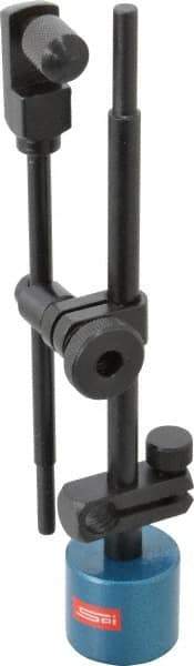 SPI - 50 Lb Magnetic Force, Fine Adjustment Indicator Positioner & Holder - Post & Clamp, 1-1/4" Base Height, 1-1/4" Base Length, 1-1/4" Base Width - Exact Tool & Supply