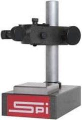 SPI - Cast Iron (Base), Rectangular Base, Comparator Gage Stand - 8" High, 6" Base Length x 3-7/8" Base Width x 2" Base Height, Includes Holder - Exact Tool & Supply