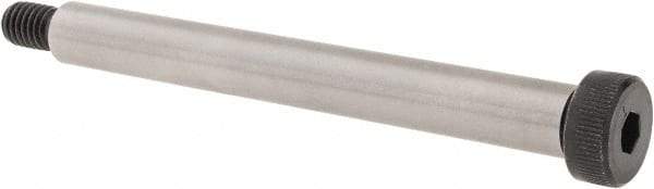 Made in USA - 1/2" Shoulder Diam x 4-1/2" Shoulder Length, 3/8-16 UNC, Hex Socket Shoulder Screw - 8 Alloy Steel, 0.729 to 3/4" Head Diam - Exact Tool & Supply