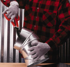 SHOWA - Size XL (10), ANSI Cut Lvl 4, Puncture Lvl 0, Abrasion Lvl 1, Dyneema/Lycra/Spectra/Thermax Cut Resistant Gloves - 10.3" Long, Knit Wrist, Light Gray, Ambidextrous - Exact Tool & Supply
