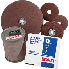 Sait - 9-1/8" Diam 7/8" Hole 36 Grit Fiber Disc - Very Coarse Grade, Aluminum Oxide, 6,500 Max RPM, Series 2A - Exact Tool & Supply