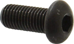 Made in USA - 5/16-24 UNF Hex Socket Drive, Button Screw - Alloy Steel, Black Oxide Finish, Fully Threaded, 3/4" Length Under Head - Exact Tool & Supply