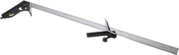 SPI - 3 Piece, 24" Combination Square Set - 1/32 & 1/64" (English/Metric) Graduation, Hardened Steel Blade, Cast Iron Center & Square Head - Exact Tool & Supply