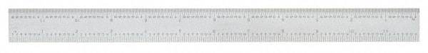 SPI - 12 Inch Long Blade, English and Metric Graduation Combination Square Blade - Baked Enamel Coated, 1/64 and 1/32 Inch Graduation, 0.5 and 1mm Graduation - Exact Tool & Supply