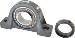 Browning - 1-15/16" ID, 8" OAL x 4-9/16" OAH Pillow Block - 5,216 Lb Static Cap, 7,889 Lb Dyn Cap, 6-3/16" Btw Mnt Hole Ctrs, 2-1/4" Base-to-Ctr Ht, Cast Iron - Exact Tool & Supply