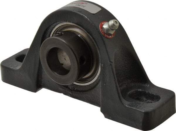 Browning - 3/4" ID, 5" OAL x 2-17/32" OAH Pillow Block - 1,444 Lb Static Cap, 2,611 Lb Dyn Cap, 3-25/32" Btw Mnt Hole Ctrs, 1-5/16" Base-to-Ctr Ht, Cast Iron - Exact Tool & Supply