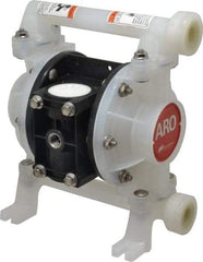 ARO/Ingersoll-Rand - 3/8" NPT, Nonmetallic, Air Operated Diaphragm Pump - PTFE Diaphragm, Polypropylene Housing - Exact Tool & Supply