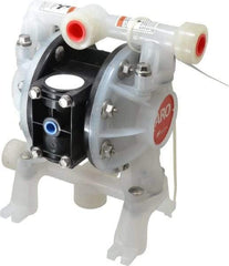 ARO/Ingersoll-Rand - 1/2" NPT, Nonmetallic, Air Operated Diaphragm Pump - Nitrile Diaphragm, Polypropylene Housing - Exact Tool & Supply
