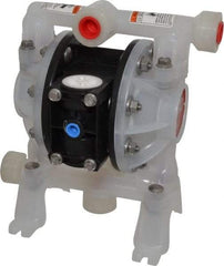 ARO/Ingersoll-Rand - 1/2" NPT, Nonmetallic, Air Operated Diaphragm Pump - Polyurethane Diaphragm, Polypropylene Housing - Exact Tool & Supply