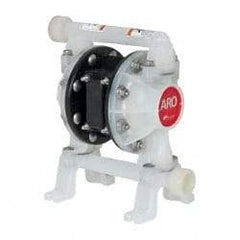 ARO/Ingersoll-Rand - 3/4" NPT, Nonmetallic, Air Operated Diaphragm Pump - Santoprene Diaphragm, Polypropylene Housing - Exact Tool & Supply