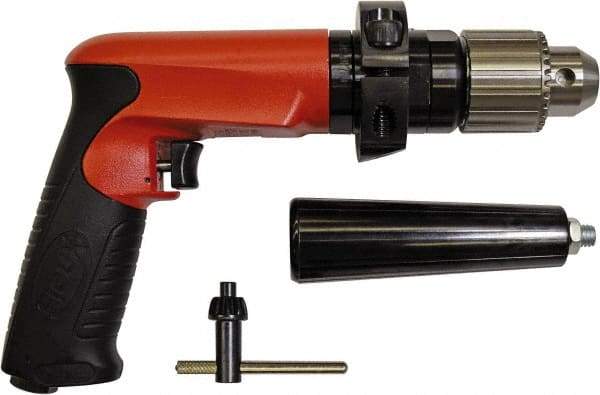 Sioux Tools - 1/2" Keyed Chuck - Pistol Grip Handle, 700 RPM, 14.16 LPS, 30 CFM, 1 hp - Exact Tool & Supply