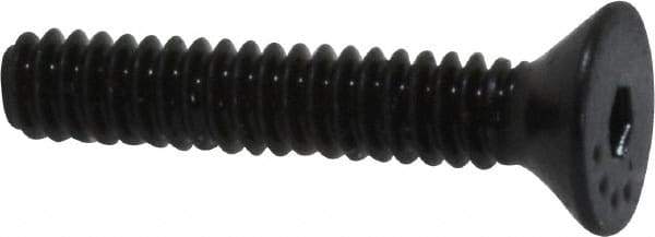 Made in USA - #4-40 UNC Hex Socket Drive, 82° Flat Screw - Alloy Steel, Black Oxide Finish, Fully Threaded, 5/8" OAL - Exact Tool & Supply