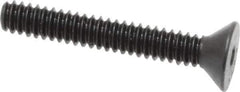 Made in USA - #4-40 UNC Hex Socket Drive, 82° Flat Screw - Alloy Steel, Black Oxide Finish, Fully Threaded, 3/4" OAL - Exact Tool & Supply