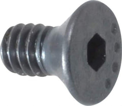 Made in USA - #5-40 UNC Hex Socket Drive, 82° Flat Screw - Alloy Steel, Black Oxide Finish, Fully Threaded, 1/4" OAL - Exact Tool & Supply