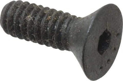 Made in USA - #5-40 UNC Hex Socket Drive, 82° Flat Screw - Alloy Steel, Black Oxide Finish, Fully Threaded, 3/8" OAL - Exact Tool & Supply